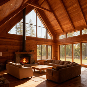 Casa di Lusso Prefabbricata in Legno per Vacanze al Mare 115,5 mq, Casa in Legno sul Mare con Balcone, Cottage Personalizzabile per Resort Costieri - Product Image 3