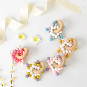 Étoile <span class=keywords><strong>Silicone</strong></span> perles de <span class=keywords><strong>Dentition</strong></span> Bébé Jouets De <span class=keywords><strong>Dentition</strong></span> <span class=keywords><strong>Anneau</strong></span> De <span class=keywords><strong>Dentition</strong></span> En <span class=keywords><strong>Bois</strong></span> - Product Image 1