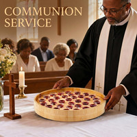 Plateau de service en bois de qualité supérieure pour la communion chrétienne, élégant, avec gobelets jetables