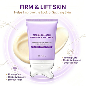 Crema de Masaje Reafirmante con Retinol y Colágeno, 100g, con Masajeador Incorporado, Efecto Lifting, Antiarrugas, Iluminadora, para Esculpir el Rostro - Product Image 3