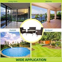 Günstige 4 Stück Rattan Wicker Gartenmöbel Verkauf Garten Set Rattan Sofa Patio Outdoor Rattan Möbel