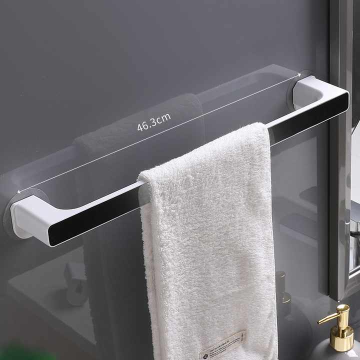 Punch Free Plastic Wall Mounted Towel Holder Bar Bathroom Towel Shelf shoe Rack Plastic Towel Rack