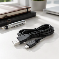 Kabel Pengisi Daya USB 2.0 Male ke Micro USB 5Pin (V8), Kabel Charger Ponsel Android, 1m / 1.2m Opsional