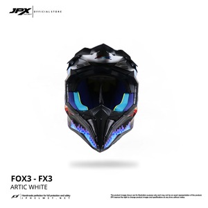 Casco de Motocross JPX Fox3 con Correa Magnética, con el Motivo FX3 Super Black para un Rendimiento de Motocross de Élite y un Estilo Moderno. - Product Image 4