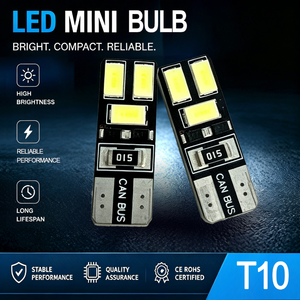 <span class=keywords><strong>Bombilla</strong></span> LED T10 para Interior de Coche, CANBUS Súper Brillante, 5730SMD, 2 Leds, DC12V, 7000-8000K, Aluminio, Universal para Coche - Product Image 4