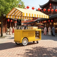 Chariot de restauration rapide avec balcon, kiosque alimentaire mobile, remorque de traiteur, restaurant entièrement équipé