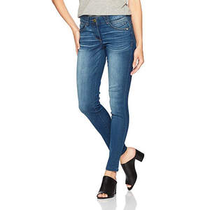 2025 Ladies High Quality Skinny <b>Jeans</b> Mid Waist Denim Pants Sweet Streetwear <b>Button</b> Plus Size for Winter <b>Women</b> - Product Image 4