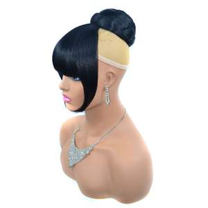 Extension capillaire synthétique en poils Afro pour femmes, postiche à frange, Clip, queue de cheval - Product Image 4