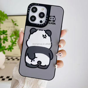 Funda de teléfono de silicona animal de lujo 3D personalizada compatible con iPhone 15 14 13 12 11 Pro Max <span class=keywords><strong>Mini</strong></span> Oppo Xiaomi-Panda - Product Image 3