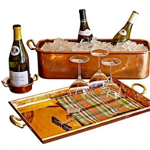 Mejor venta personalizada cobre puro MARTILLADO COBRE ICE CHILL & TRAY - Product Image 1