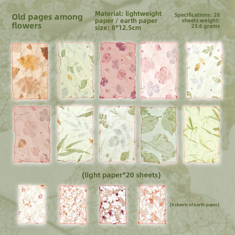 F Vieilles Pages Parmi les Fleurs - Vert