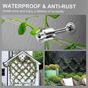 Kits de Enrejado de Alambre de Acero Inoxidable Galvanizado para Plantas Trepadoras, Sistema de Espalier T316 para Cercas y Proyectos de Jardinería DIY - Product Image 5