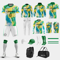 Kits de Football Ensemble Complet Tenues de Soccer Jeunes Maillot de Football Personnalisé Séchage Rapide Adultes Équipe Chemise de Foot Homme Vêtements de Soccer Avec Chaussettes