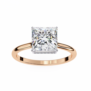 แหวนหมั้นเพชรแล็บโกรว์ทรงบริลเลียนต์ทองคำแท้ 18K สำหรับผู้หญิง ได้รับการรับรองจาก IGI ชุบโรเดียม หรูหรา สีขาว D คุณภาพ VBR - Product Image 3