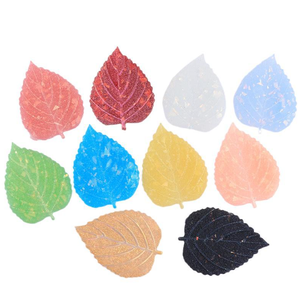 แม่เหล็กรูปใบไม้ติดตู้เย็น AB เรซินเรซินด้านหลังแบนสำหรับบ้านรูปแกะสลักชิ้นส่วนตกแต่งสมุดภาพ - Product Image 5