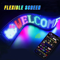 Panneau de voiture LED RVB Panneau matriciel LED programmable Affichage à écran flexible Animation Message Panneau de défilement Contrôle APP pour voitures