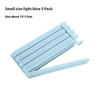 Lot de 5 pinces de scellage pour sacs alimentaires, clips en plastique pour emballages alimentaires, design incurvé, pinces de scellage pour sacs alimentaires, cuisine et maison
