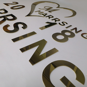 Logo 3D intérieur/extérieur Rose or lettre signe découpé au laser fabriqué effet de lumière rouge magasin à distance publicité pour bureau à domicile - Product Image 4