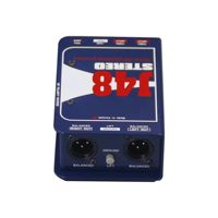 J48 profesyonel çift kanal Stereo 48V Phantom güç kaynağı aktif doğrudan bağlantı ses Di kutusu, gitar amplifikatörü