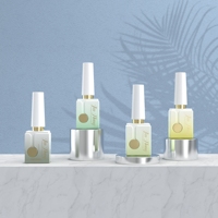 Flacon à ongles de luxe de 15 ml, conteneur vide pour gel, flacon cosmétique au toucher doux pour vernis à ongles UV, fournitures d'emballage