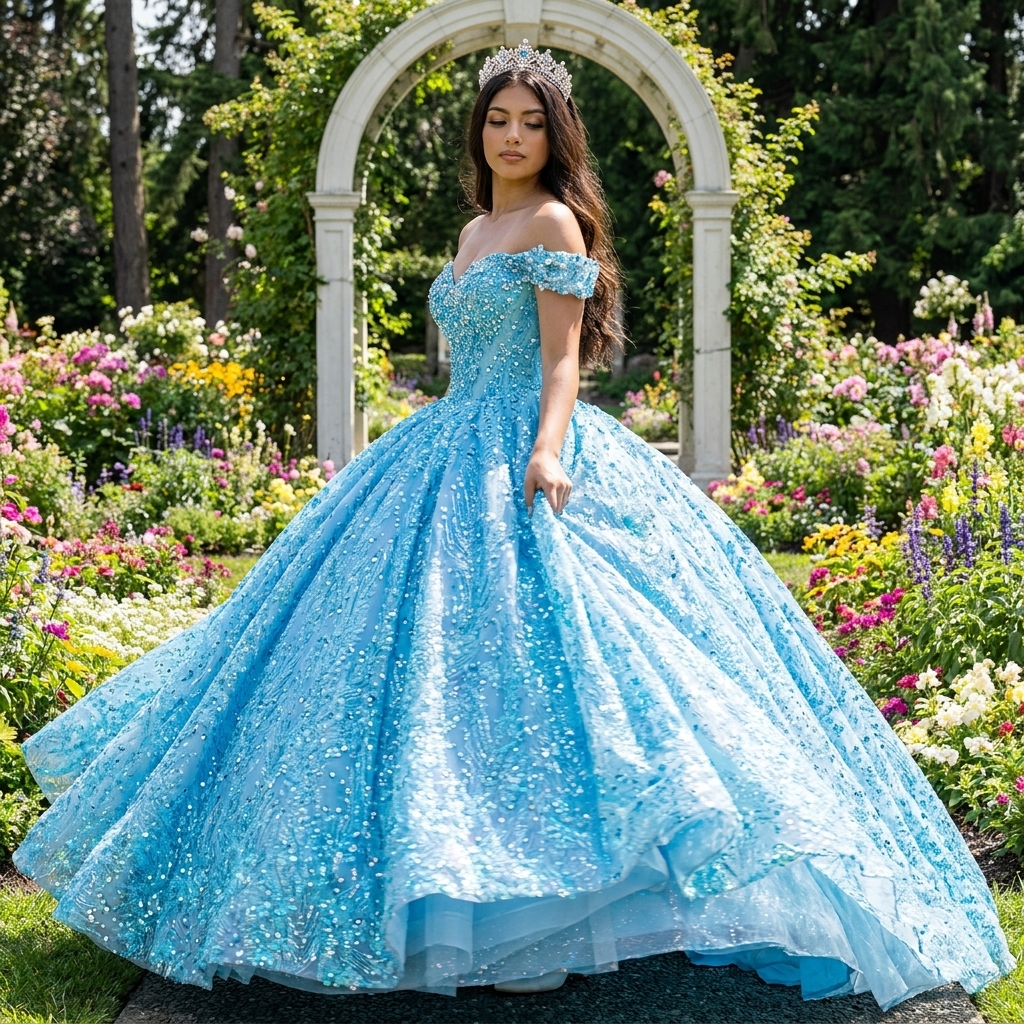 Sky Blue Graduation Dress - Long Elegant Ball Gown Sky Blue Graduation Dress - Long Elegant Ball Gown