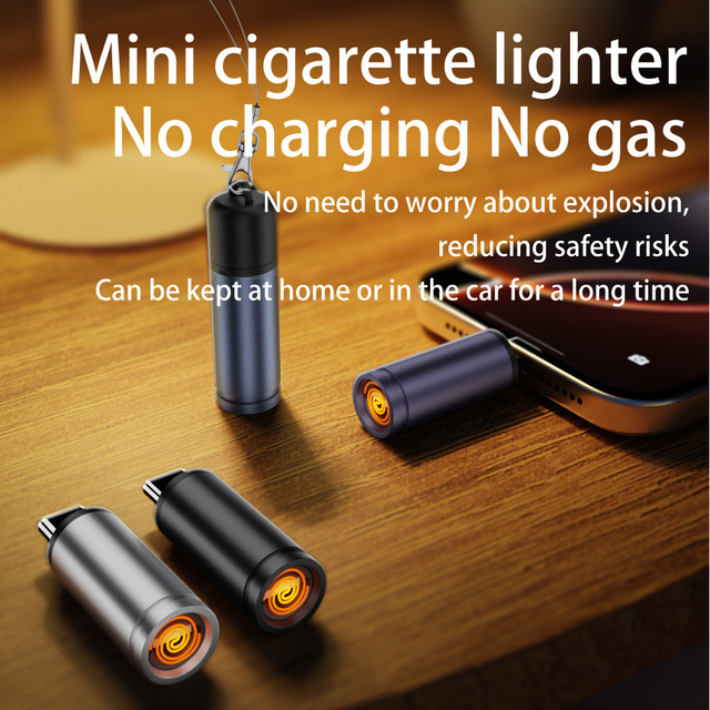 Portable Blowing Mini Battery-free Wireless Silent TYPE-C Zinc Alloy YiXin Brand New Electric Cigarette Lighter