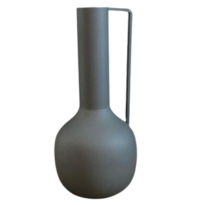 Jarrón de Metal Contemporáneo con Recubrimiento en Polvo para Mesa, Decoración de Sala de Estar, Maceta de Metal de Tamaño Mediano, Macetas de Estilo Moderno - Product Image 1