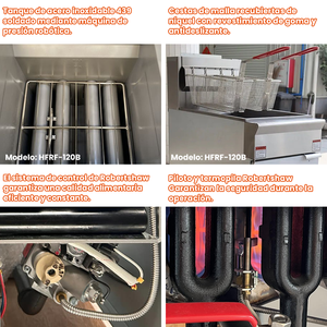 Freidora Industrial de Acero Inoxidable a Gas, Estándar Estadounidense |   Freidora Profesional con 90,000 BTU/h para Pollo <span class=keywords><strong>Frito</strong></span> - Product Image 3