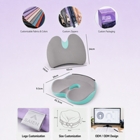 Fabricant OEM/ODM de coussins orthopédiques en mousse à mémoire de forme, logo personnalisé, antidérapant et soulagement de la douleur pour le soutien lombaire et des hanches