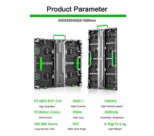 500x500/500x1000 Cabinet P2.97/3.91/4.81/Indoor And Outdoor Installation Rental LED Screen Display HD Full Color Stage