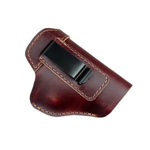 Iwb Leather Holster Genuine Leather Black Brown Right Hand Left Hand Universal Quick Draw Concealed Waist Holster Outdoor - Product Image 5