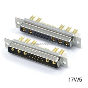 ขั้วต่อ D-SUB กำลังสูง 17W5 แบบเชื่อมต่อ ตัวเมีย ขั้วต่อ 17W5 สำหรับสายเคเบิล กระแสสูง ขั้วต่อ 17W5 - Product Image 3