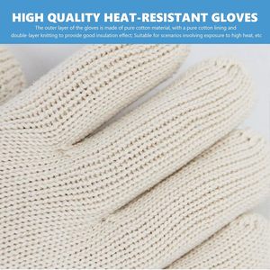 Gants de travail de sécurité en coton tricoté blanc, antidérapants, épaissis, à texture intégrale, très demandés pour la construction - Product Image 5