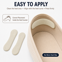 Coussinets de maintien de talon ultra-fins ergonomiques auto-adhésifs 6 couleurs (marine, abricot) pour baskets, mocassins, ballerines, talons OEM