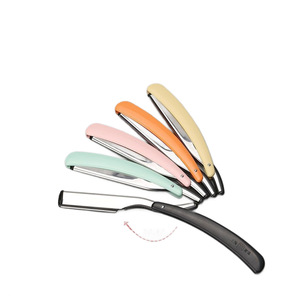 <b>Razor</b> Manual Stainless Steel Single Blade Plastic Handle For Face Shaving Barber Shop Use - Product Image 2