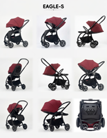 Poussette multifonctionnelle de luxe haut de gamme populaire sur le marché européen, poussette 3 en 1 avec siège auto
