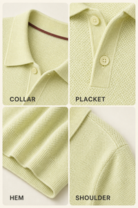 Hersteller ODM Hochwertige Acryl/Leinen/Strick Smooth Stretch Strickjacke mit halbem Reißverschluss für atmungsaktive, einfarbige Herren-Golfbekleidung - Product Image 5