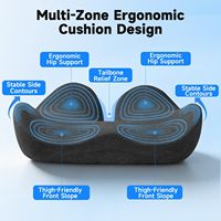 Coussin Ergonomique pour Chaise de Bureau et Siège de Voiture, Coussin de Dos en Mousse à Mémoire de Forme de Haute Qualité pour Soulagement du Coccyx, de la Sciatique et de la Colonne Vertébrale, Tissu Respirant