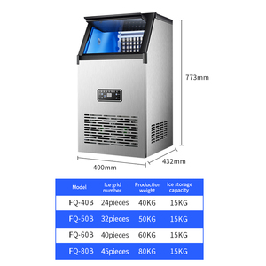 <strong>Ice</strong> Making <strong>Machine</strong> 80kg Automatic Stainless Steel Countertop <strong>Ice</strong> Cube Block Maker Commercial <strong>Ice</strong> <strong>Machine</strong> for Business <strong>Home</strong> - Product Image 3
