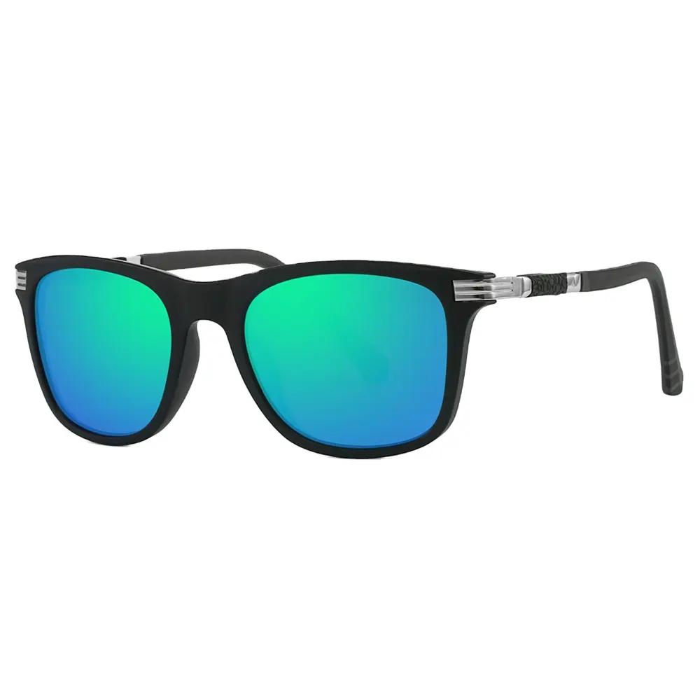 Yüksek kalite lüks gözlük TAC lens kare TR metal özel logo shades vintage güneş gözlüğü erkekler için polarize güneş gözlüğü 2024
