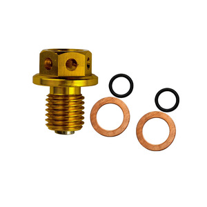 Vis de moteur magnétique en aluminium personnalisée - Vis de vidange d'huile résistante <span class=keywords><strong>à</strong></span> la chaleur courte, mise <span class=keywords><strong>à</strong></span> niveau, vis recouverte, moto - Product Image 2
