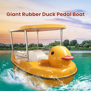 Cartoon Big Yellow Duck Pedal <strong>Boat</strong> Scenic Area Park Water Amusement <strong>Boat</strong> 4-person Sightseeing Pedal <strong>Boat</strong> - Product Image 1
