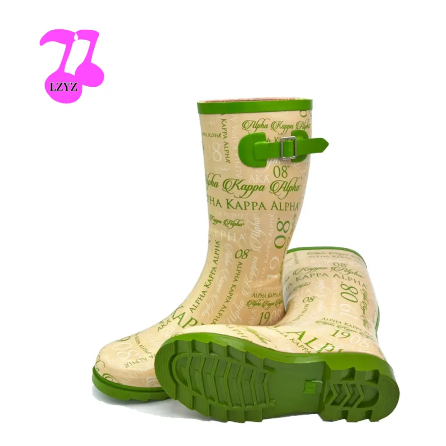 LZYZ blanco welly damas Wellington chanclas baratas lluvia mujeres zapato Gumboots damas botas de agua lluvia de goma botas amarillas mujeres