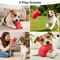 Nuevo juguete masticable de goma para perros con sonido, diseño de guante de boxeo, para limpieza dental y alivio del aburrimiento diario 2026