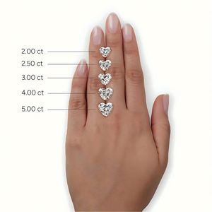 Fine Jewelry Certified Lab Grown Diamond 0.5CT 1CT 1.5CT Round Cut Diamond VS-VVS Wedding <b>Earrings</b> - Product Image 1