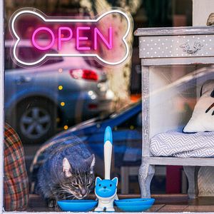 Dog bone open Letreros Neon LED indoor hanging ambient light shop <b>sign</b> wall decoration light entrance indicator light 5v 12v - Product Image 5