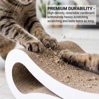 Griffoir pour chat en carton ondulé, forme d'arachide, antidérapant, protecteur de meubles pour animaux, durable et écologique pour la maison