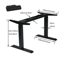 Meilleures ventes : Cadre de bureau assis-debout électrique intelligent, moderne, réglable en hauteur, extensible, pour bureau à domicile, à double moteur