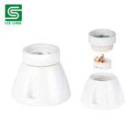 Douille de lampe de table en porcelaine rétro, support de lampe E27 pour plafonnier vintage