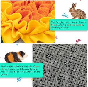 JTPAWS Interactive Polar Fleece Eco-Friendly Foldable Durable Anti-Slip Machine-Washable <strong>Pet</strong> Foraging Mat <strong>Toy</strong> for <strong>Rabbits</strong> Guinea - Product Image 4